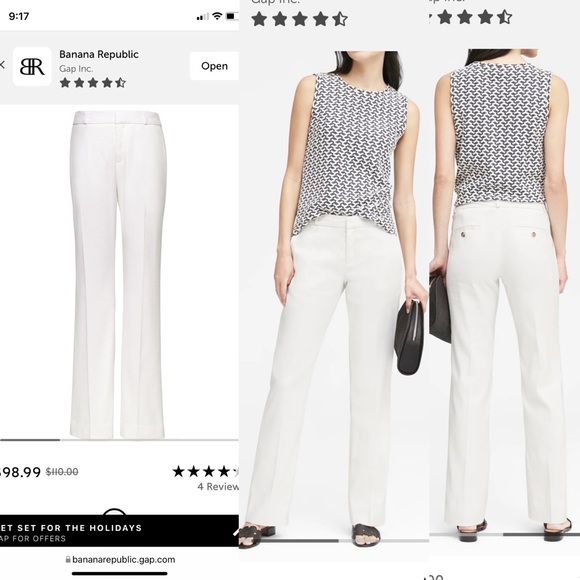 BEAUTIFUL White Logan Trouser-Fit Stretch Linen-Cotton Pant from BR - Picture 13 of 13